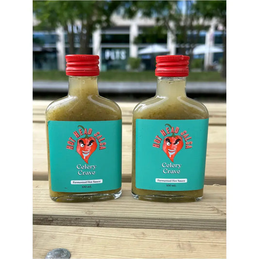 Hot Head Salsa Celery Crave - Serrano Pepper & Celery Fermented Hot Sauce - 100 mL