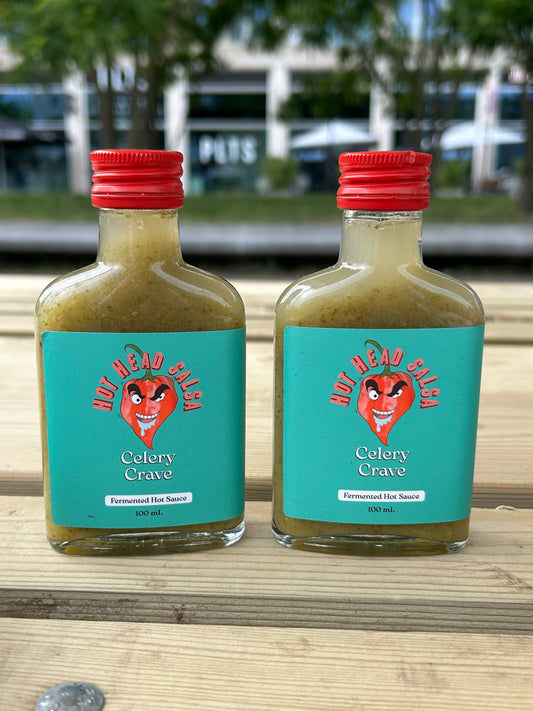 Hot Head Salsa Celery Crave - Serrano Pepper & Celery Fermented Hot Sauce - 100 mL